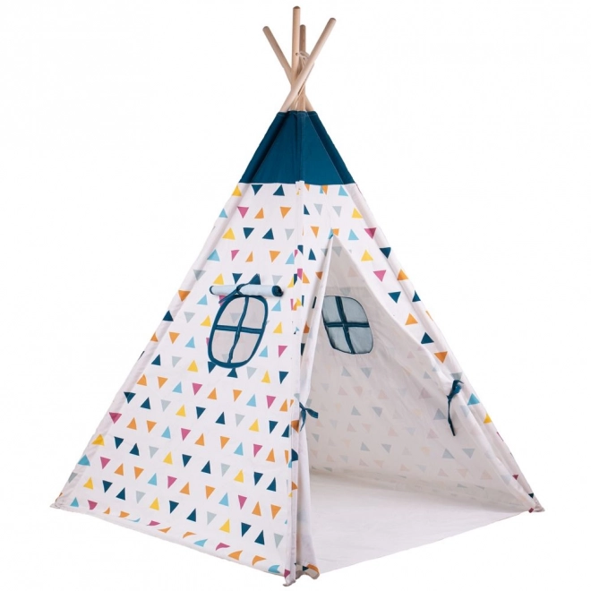 Bigjigs Toys Buntes Tipi mit Vorhängen