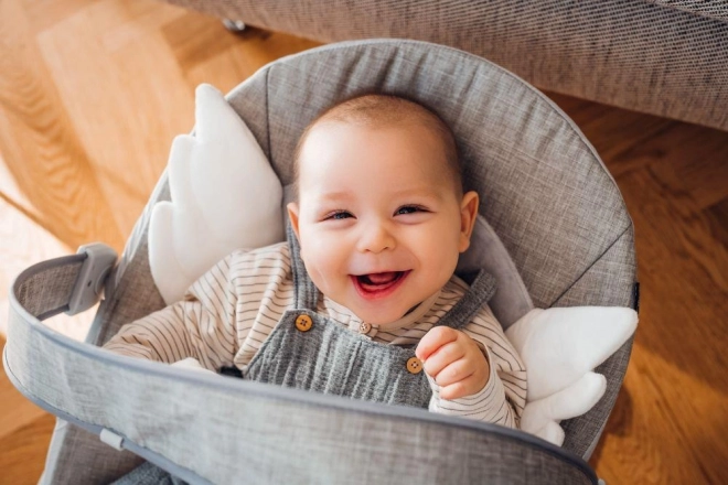 Vibrierende Babyschaukel MoMi TULI Rosa mit Flügeln