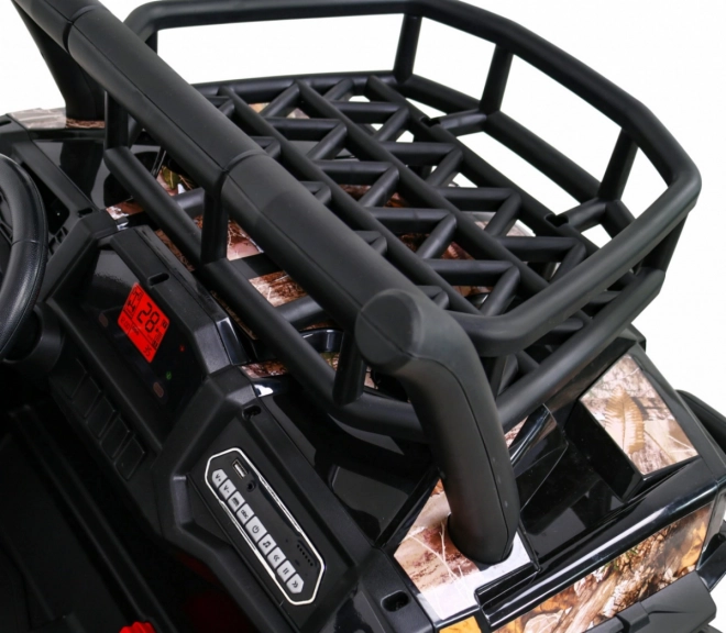 Buggy UTV Off-road für Kinder schwarz + Fernbedienung + Gepäckträger + langsamer Start + EVA + MP3 LED