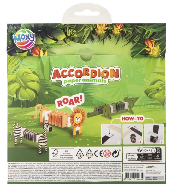Faltbare Akkordeon-Papier-Tiere Moxy