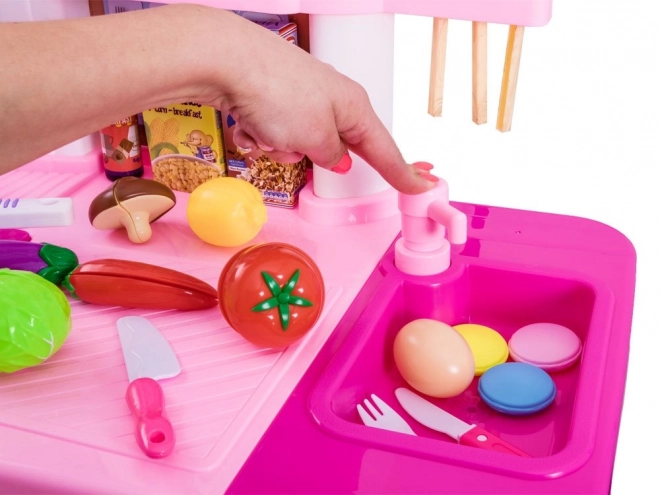 Interaktive Kinderküche mit Kühlschrank – rosa