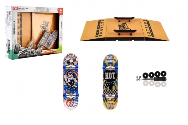 Finger-Skateboard-Set mit Rampe und Werkzeugen