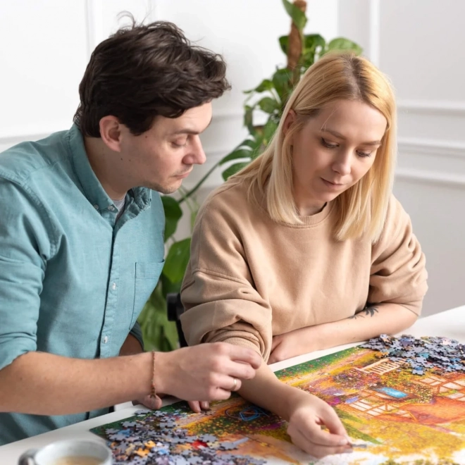 Puzzle 1000 Teile Premium Qualität - Ländliche Idylle: Singende Vögel