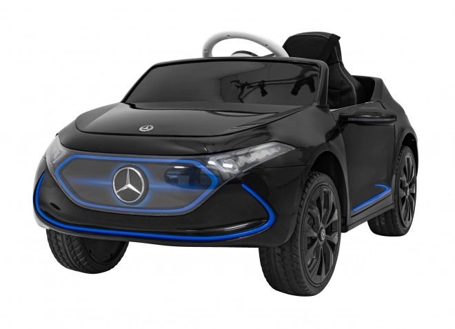 Mercedes Benz AMG EQA für Kinder schwarz + Fernsteuerung + 5-Punkt-Sicherheitsgurte + EVA + MP3-Display + LED-Leuchte