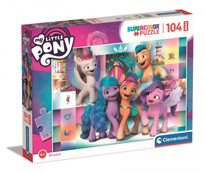 CLEMENTONI Puzzle Mein Kleines Pony: Fröhliche Truppe MAXI 104 Teile