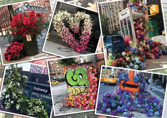 Puzzleset NYC Blumenblitz