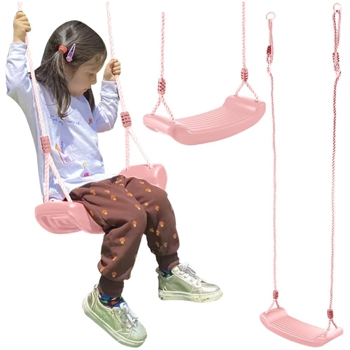 Kinder Schaukel auf Seil rosa