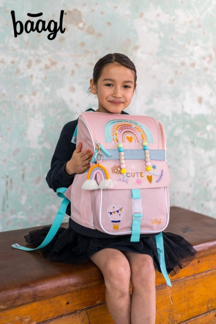 Baagl Schulrucksack-Set Zippy Rosa