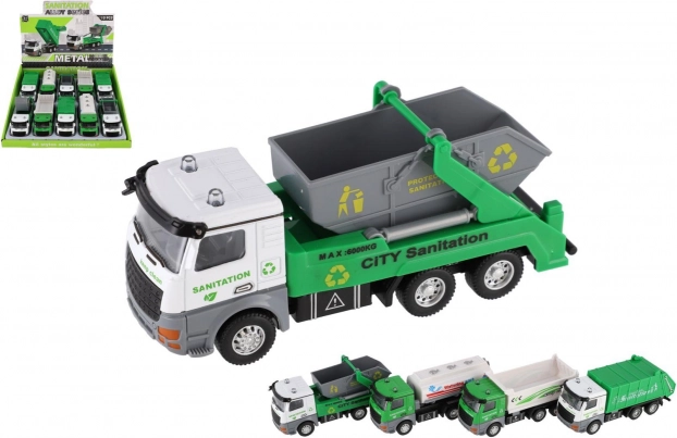 Stadtreinigungswagen Metall/Kunststoff 14 cm mit Rückziehmotor