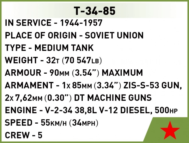 COBI T-34/85 Panzermodell 1:72