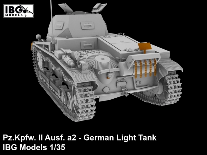 Plastikmodell Deutscher Leichter Panzer Pz.Kpfw II Ausf. a2 1/35