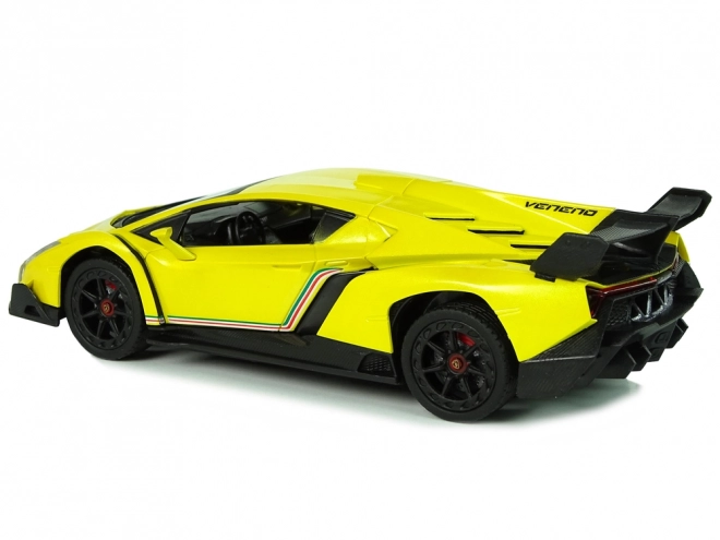 Ferngesteuertes gelbes Lamborghini Veneno Auto mit Lenkrad