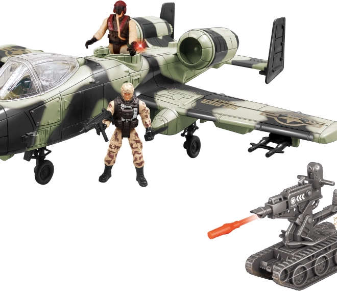 Flugzeug mit Figuren und Effekten