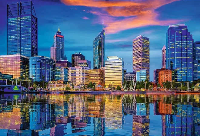 Trefl Puzzle UFT Cityscape: Perth Spiegellandschaft, Australien 1500 Teile