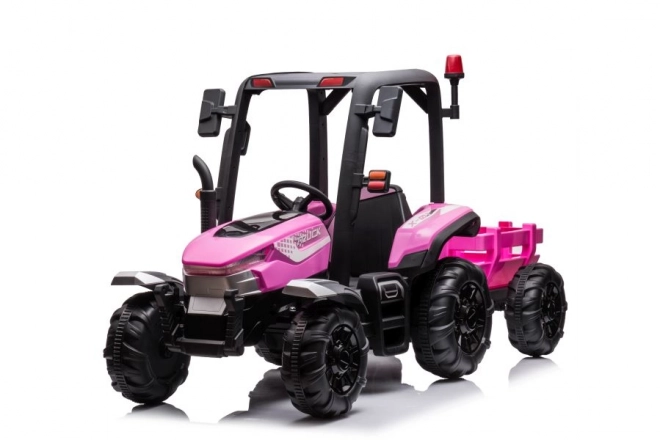 Rosa Elektrotraktor für Kinder