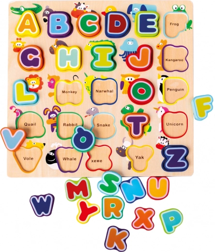 Buntes Alphabet, das spielerisch lehrt