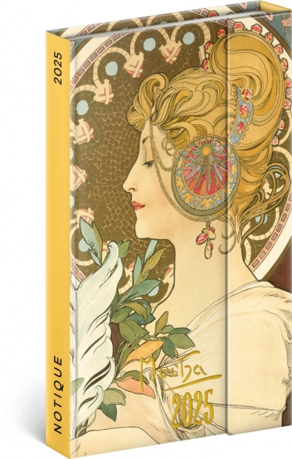 Magnetischer Wochenkalender Alfons Mucha 2025