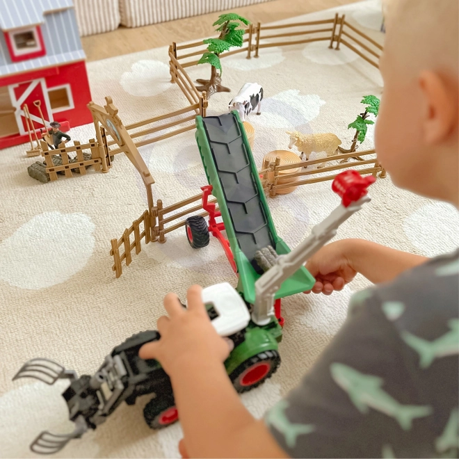 Woopie Bauernhof-Spielset mit Traktor und Anhänger