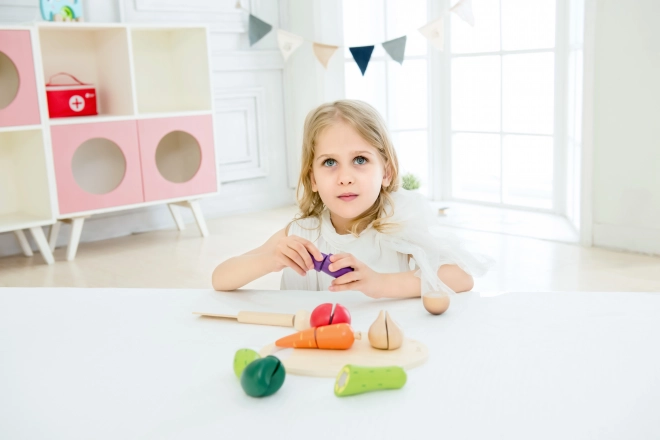 Holz Gemüse Schneideset für Kinder