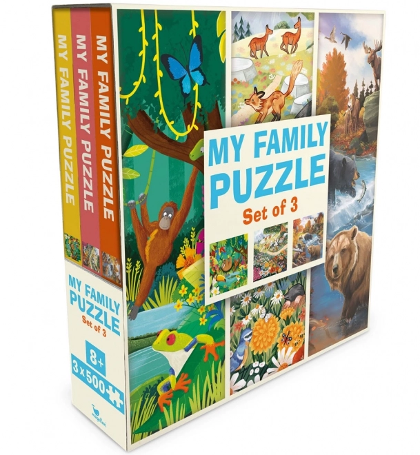 Magellan Puzzle-Set Dschungel, Blumen und Wildtiere des Nordens