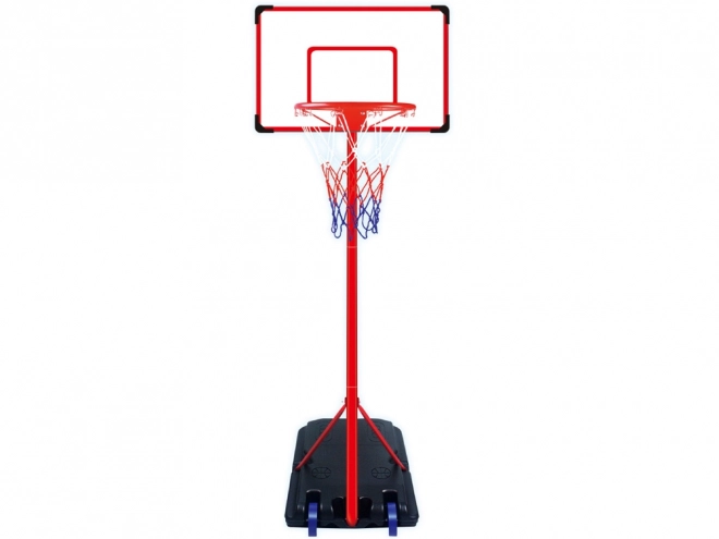 Basketballkorb mit Ball und Pumpe