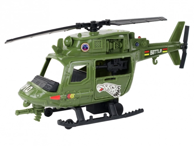 Militärischer Spielzeugset Helikopter und Fahrzeuge