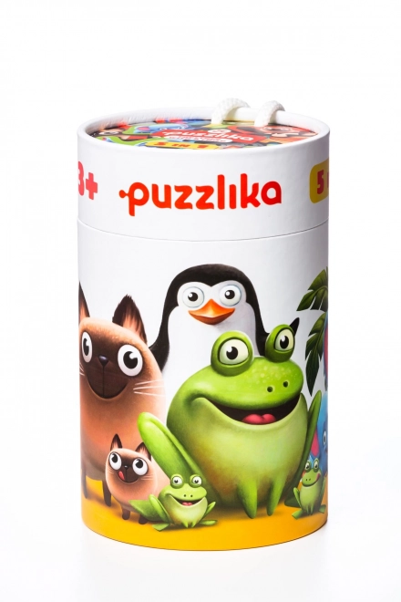 Puzzlika Tiere mit Jungen Puzzle Set