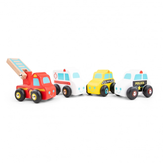 Holzspielzeug Mini Fahrzeuge Set - 4 Stück