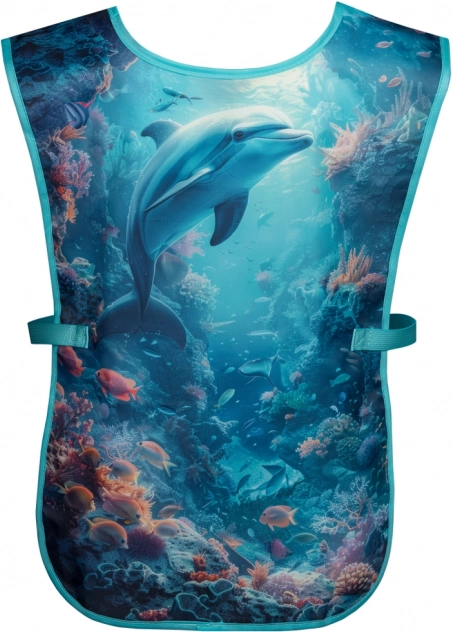Kinder Latzschürze mit Delphin-Motiv