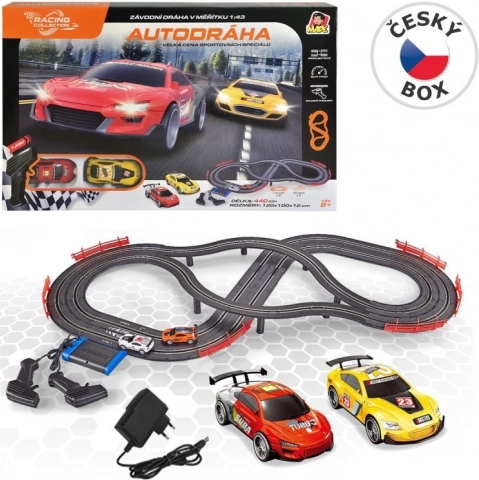 Autorennbahn Racing Collection mit 2 Autos und Controllern, Streckenlänge 440 cm