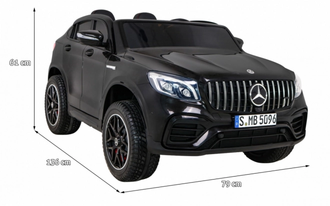 Mercedes GLC 63S Kinderauto schwarz + 4x4 + MP4 + LED + Eco-Leder + Sanfter Start + EVA