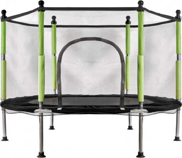Garten-Trampolin für Kinder mit Netz grün 140 cm