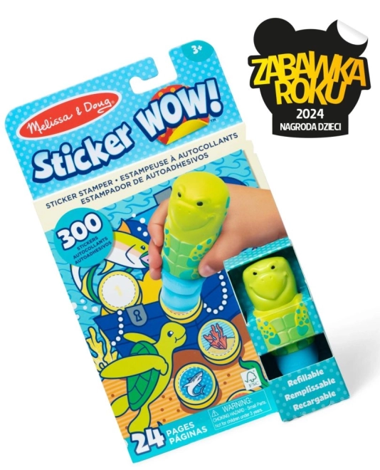 Sticker WOW Stempel und Aufkleber Meeresschildkröte