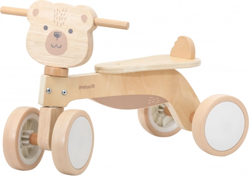 Holzlauflernrad POLARB Bär mit leisen Rädern