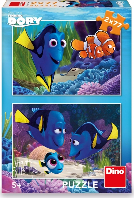 Puzzle Dino Findet Dorie 2×77 Teile