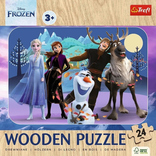 Trefl Holzpuzzle DIE EISKÖNIGIN: Wunderbares Königreich 24 Teile