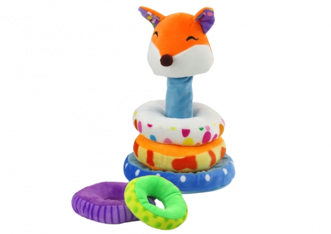 Bunte Plüsch-Pyramide Fuchs Spielzeug 27 cm