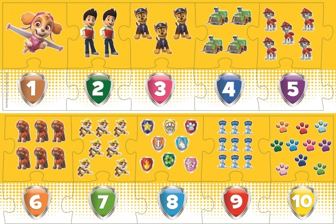 Paw Patrol Lernpuzzle Zahlen