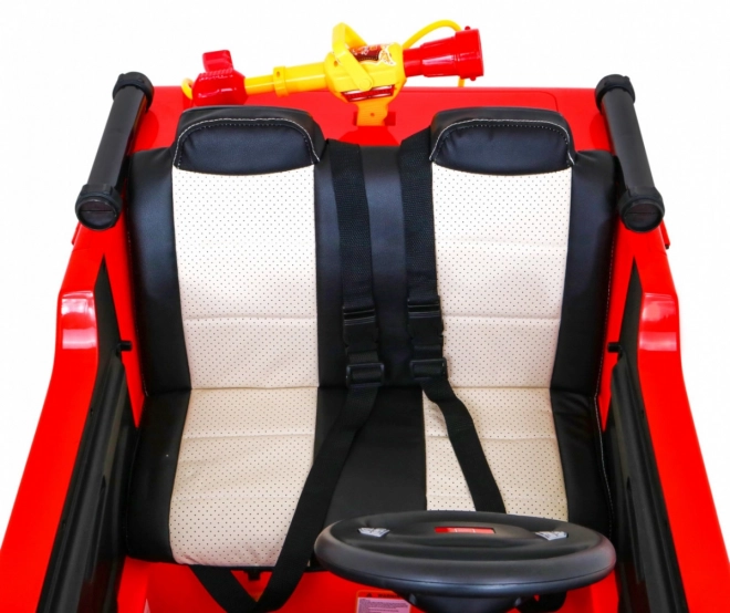 Kinderspielzeug-Feuerwehrauto mit Batterie + Wasserspritze + Megafon + Feuerwehrhahn + Steuerung