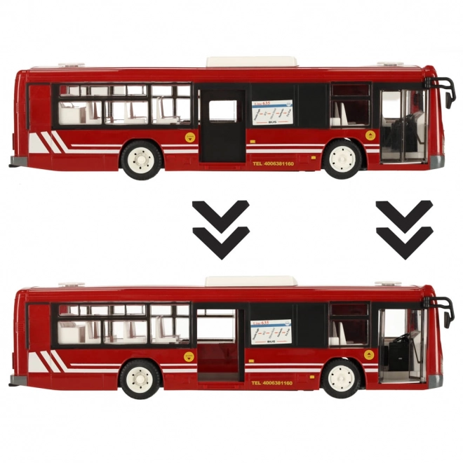 Ferngesteuerter Bus mit öffnenden Türen – rot