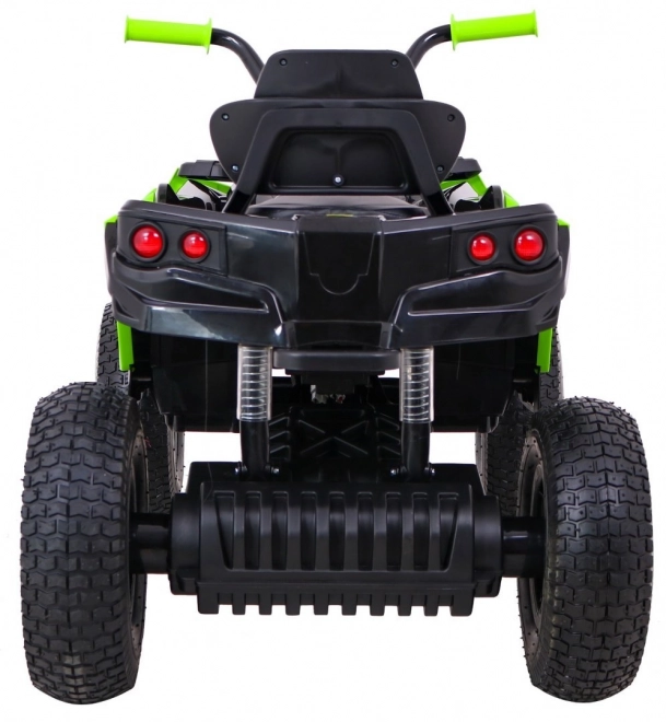 Kinder-Quad ATV Air Batterie Quad Schwarz-Grün + aufblasbare Räder + Radio MP3 + langsamer Start
