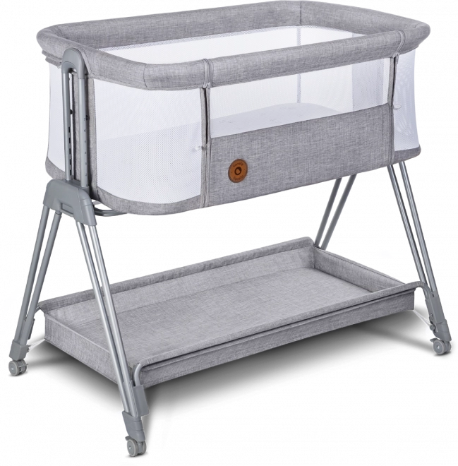 Lionelo Babybett Luna 2-in-1 Grau Beton