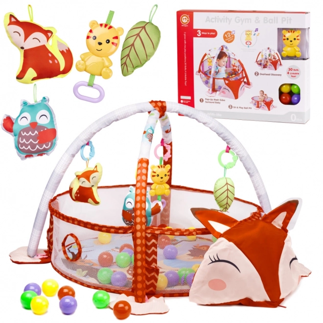 Bildungs- und Spielmatte Baby mit Fuchs-Motiv