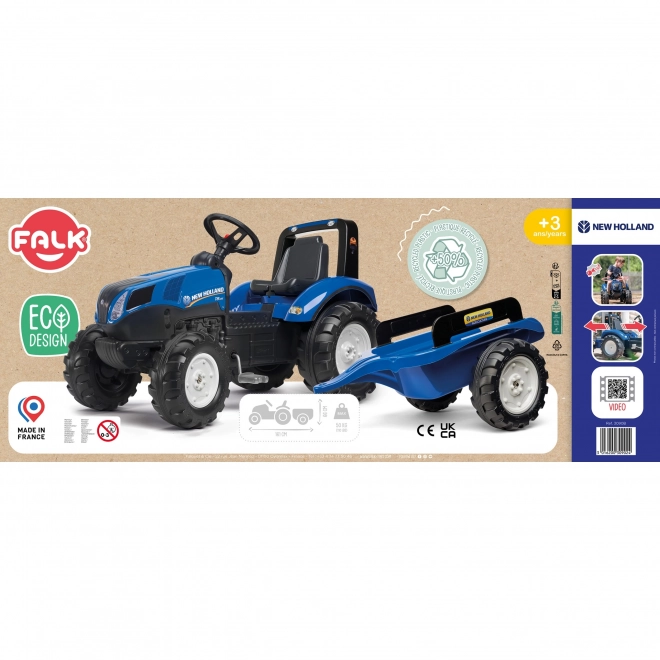Trettraktor mit Anhänger New Holland für Kinder ab 3 Jahren