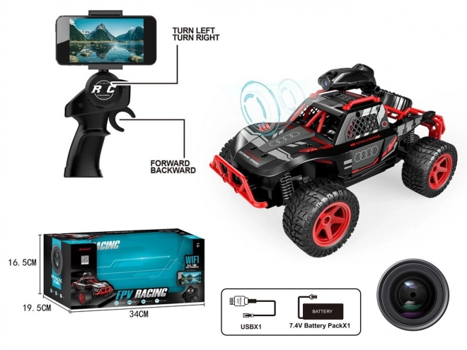 Renn-RC-Auto mit Kamera