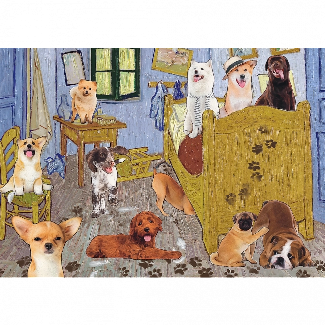 Puzzle 500 Teile – VAN GOGHs Zimmer: Hunde-Revolution Trefl