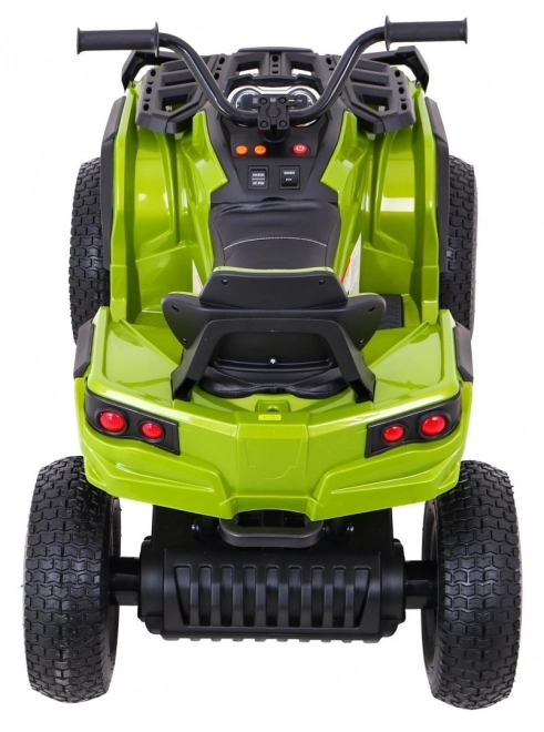 Kinder-Batterie-ATV Air Quad Grün + aufblasbare Räder + Radio MP3 + langsamer Start