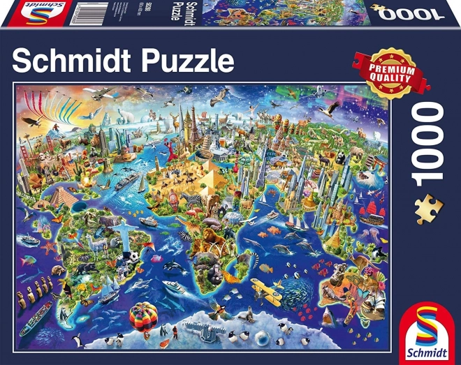 Schmidt Puzzle Entdecke Die Welt 1000 Teile