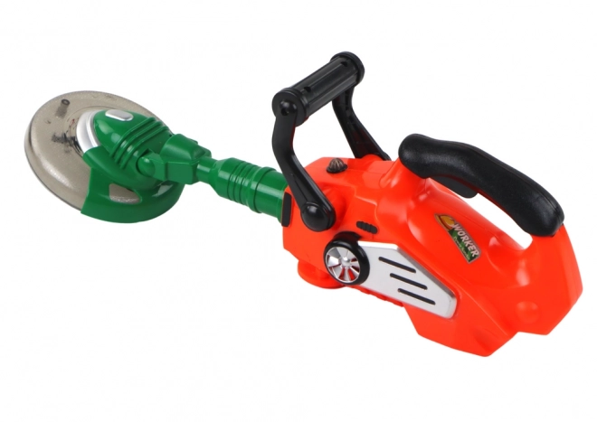 Kinder Rasen-Trimmer mit Batterien in Orange