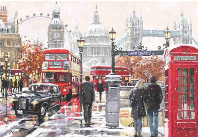 Puzzle Schnee in London 2000 Teile
